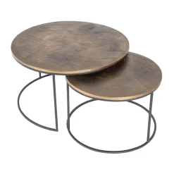 Salontafel set goud geborsteld - Richmond Interiors Tulum