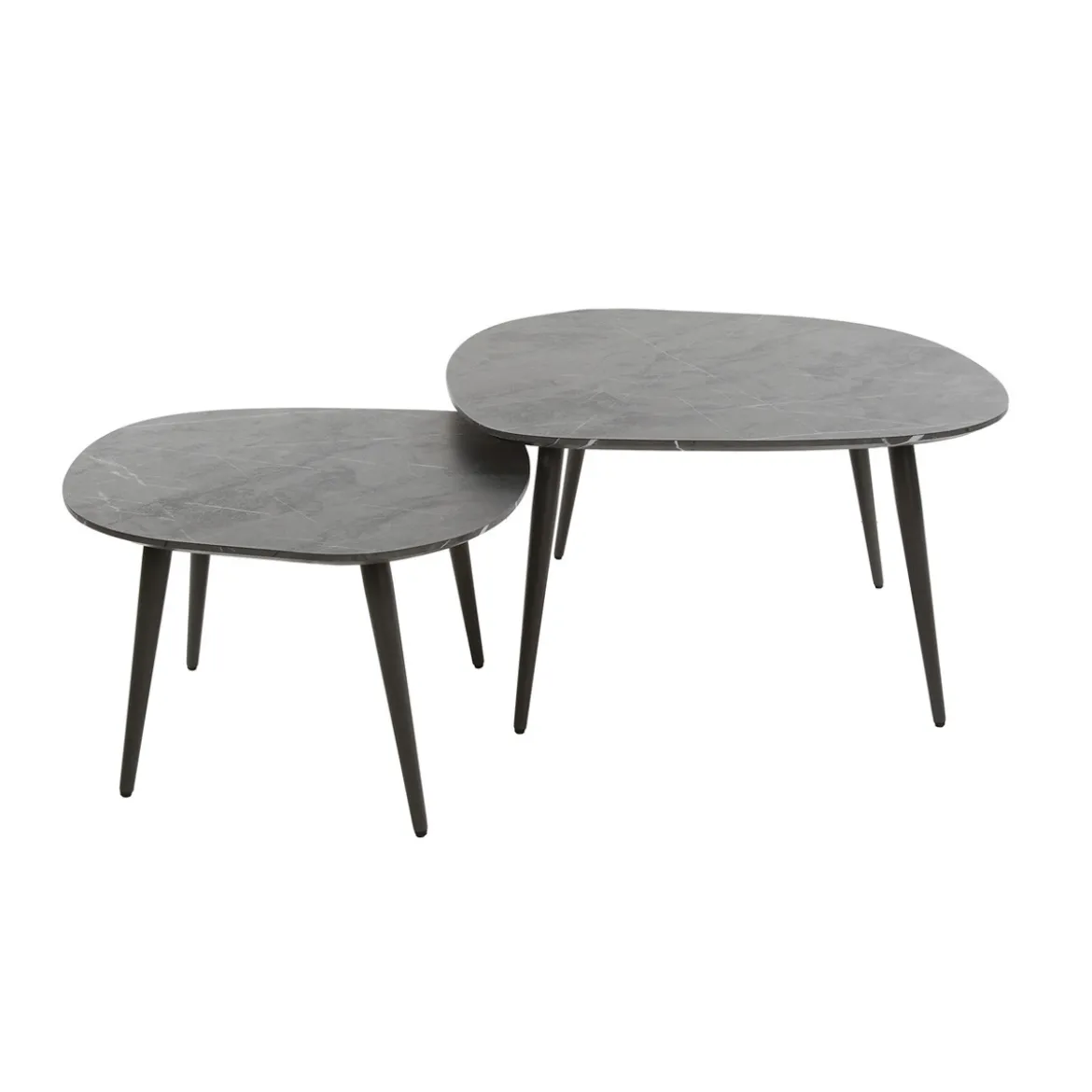 Salontafel set keramiek look - Giani Rock Melamine