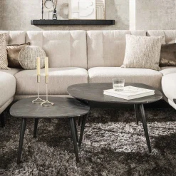 Salontafel set keramiek look - Giani Rock Melamine