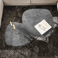 Salontafel set keramiek look - Giani Rock Melamine