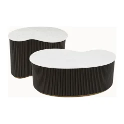 Salontafelset marmer en hout - Richmond Interiors Mayfield