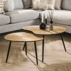 Salontafel set niervormig goud - Giani Ray Metal