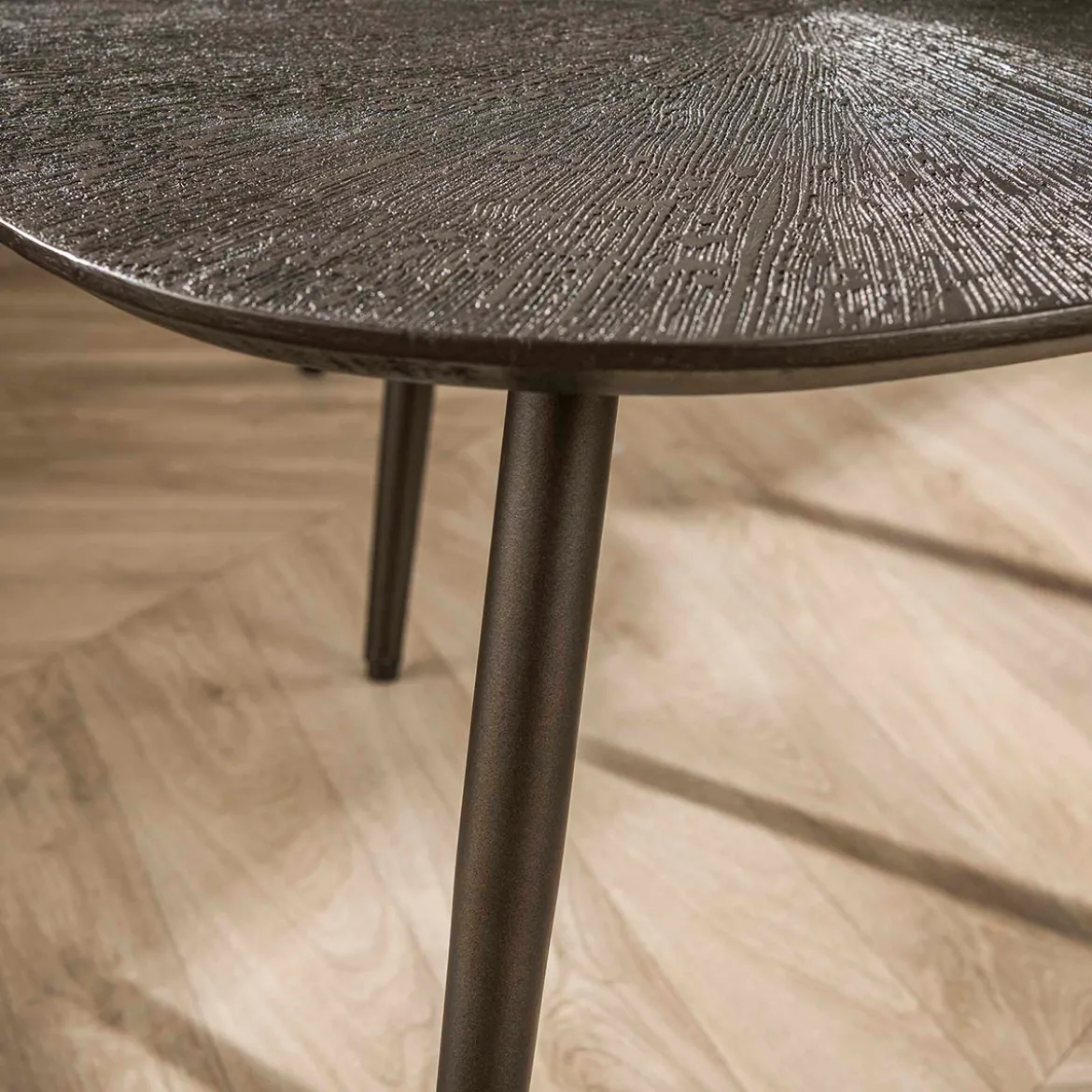 Salontafel set organische vorm brons - Giani Ray Metal