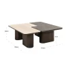 salontafelset travertine en eiken - Richmond Interiors Nando