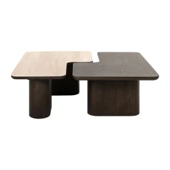 salontafelset travertine en eiken - Richmond Interiors Nando