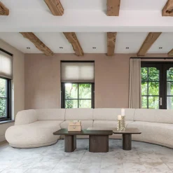 salontafelset travertine en eiken - Richmond Interiors Nando