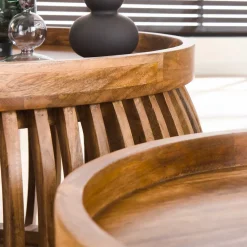 Salontafel set van 2 mangohout - Giani Tweak
