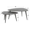 Salontafel set van 2 peervormig organisch - Giani Marble