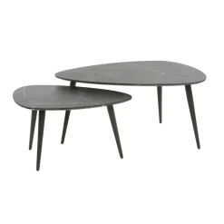 Salontafel set van 2 peervormig organisch - Giani Marble