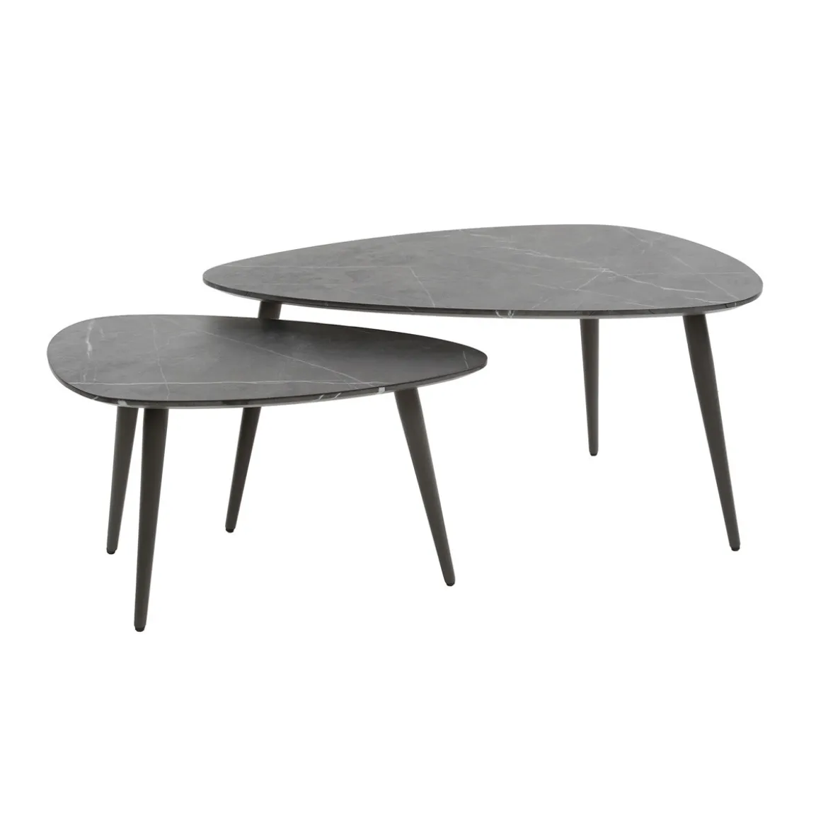 Salontafel set van 2 peervormig organisch - Giani Marble