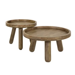 Salontafel set van 2 tripod mangohout - Giani Tripod