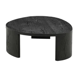 Salontafel set zwart hout organisch - Richmond Interiors Navarino