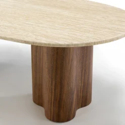 Salontafel walnoot met travertin - Bodio Sora