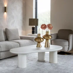 Salontafel wit organische vorm - Richmond Interiors Bloomstone