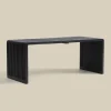 Salontafel zwarte latjes teak - Bodio Teak Slats