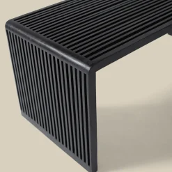 Salontafel zwarte latjes teak - Bodio Teak Slats