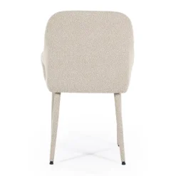 Scandinavische eetkamerstoel met armleuning taupe - By-Boo Fika