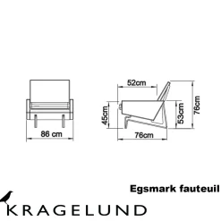 Scandinavische Fauteuil K200 - Lavis Egsmark