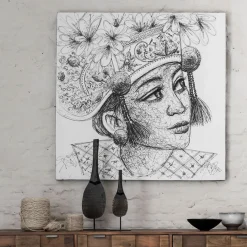 Schilderij Bali - Must Living Balinese Girl Kadek