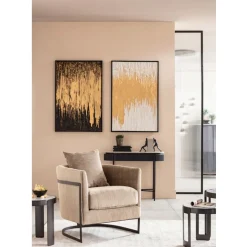 Schilderij goud wit - Kare Design Abstract White