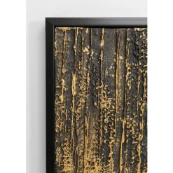 Schilderij goud zwart - Kare Design Abstract Black