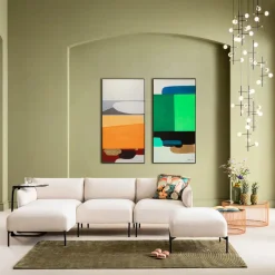 Schilderij groene tinten - Kare Design Abstract Shapes Green