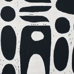 Schilderij met zwart wit stof - Zuiver Halo