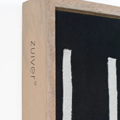 Schilderij met zwart wit stof - Zuiver Halo