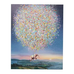 Schilderij vliegende olifant - Kare Design Flying Elephant At Night