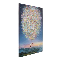 Schilderij vliegende olifant - Kare Design Flying Elephant At Night