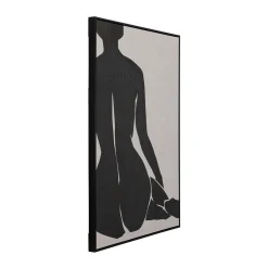 Schilderij vrouw beige zwart - Kare Design Nude Lady