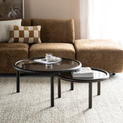 Set van 2 ronde salontafels - Eleonora Circo