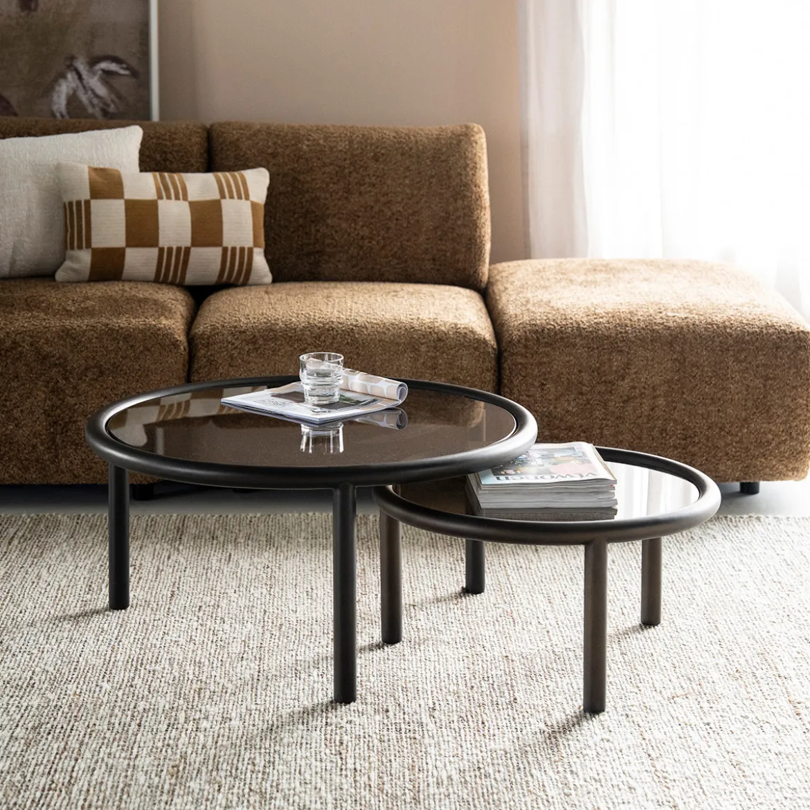 Set van 2 ronde salontafels - Eleonora Circo