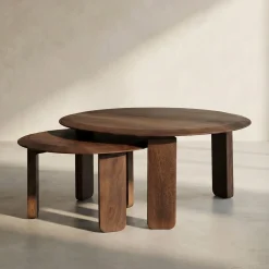Set van twee ronde salontafels - Bodio Tane