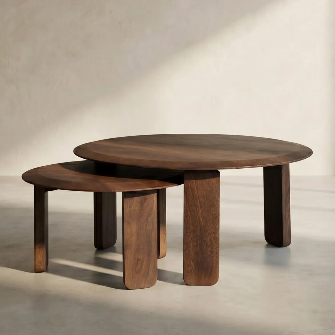Set van twee ronde salontafels - Bodio Tane