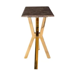 Sidetable goud met emperador marmer - Richmond Interiors Conrad