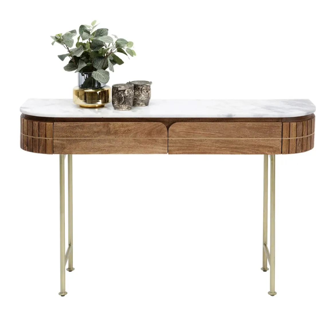 Sidetable mangohout en marmer - Kare Design Grace
