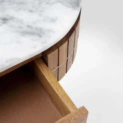 Sidetable mangohout en marmer - Kare Design Grace
