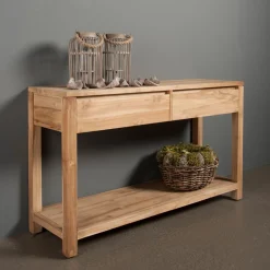 Sidetable teakhout met 2 lades - Tower Living Corona