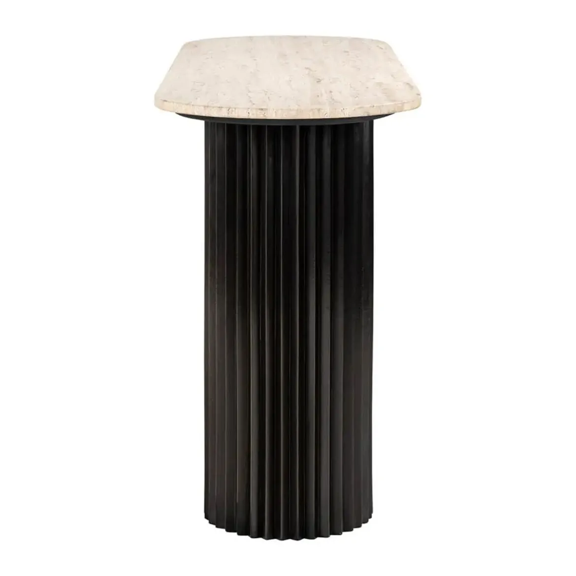 Sidetable travertin op ronde pilaren - Richmond Interiors Hampton