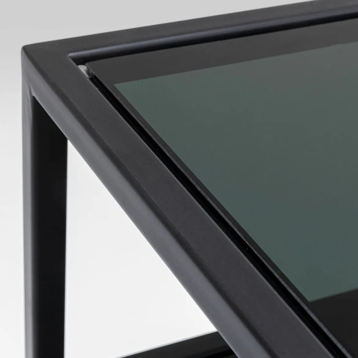 Sidetable van staal met glas - Kare Design Loft