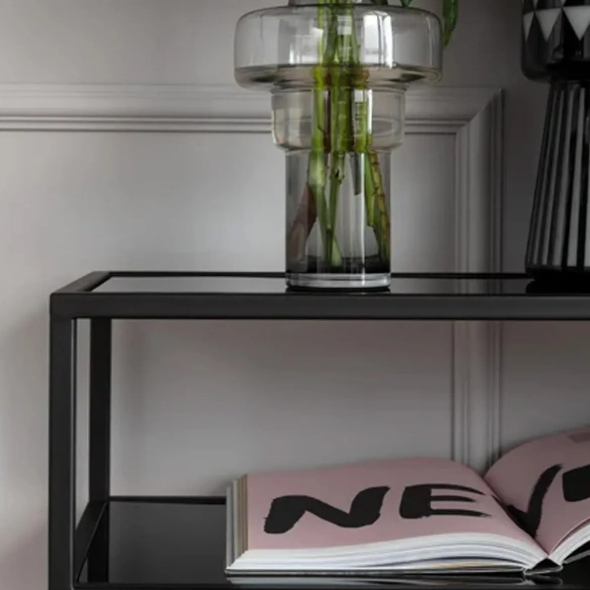 Sidetable van staal met glas - Kare Design Loft