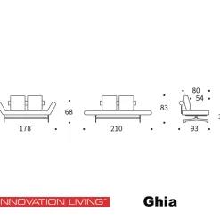 Slaapbank met metaal frame - Innovation Living Ghia Laser
