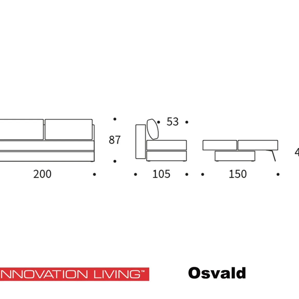 Slaapbank met opbergruimte - Innovation Living Osvald