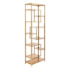 Smal hoog wandrek staal met glas - Kare Design Loft