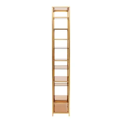 Smal hoog wandrek staal met glas - Kare Design Loft