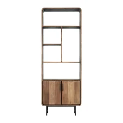 Smalle hoge vakkenkast teak - DTP Home Evo