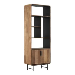 Smalle hoge vakkenkast teak - DTP Home Evo