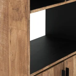 Smalle hoge vakkenkast teak - DTP Home Evo