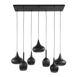 Speelse hanglamp zwart metaal - Santa Zip 7